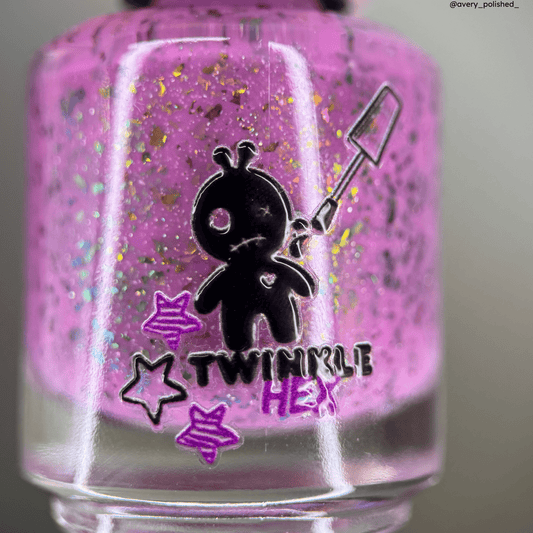 Run Rudolph nail polish by Twinkle & Hex Polish – bold handmade indie nail polish with flakes shimmer