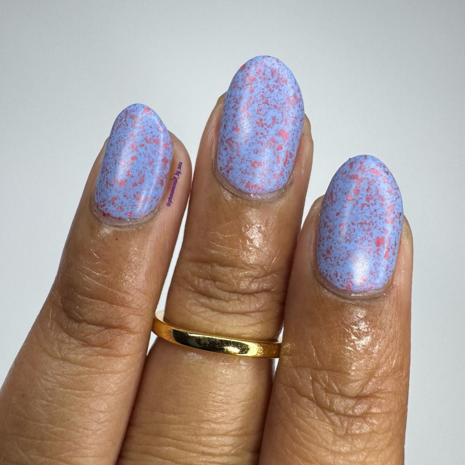 Said It Nicely the First Time nail polish by Twinkle & Hex Polish – bold handmade indie nail polish with flakes shimmer