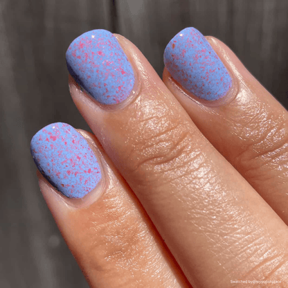 Said It Nicely the First Time nail polish by Twinkle & Hex Polish – bold handmade indie nail polish with flakes shimmer