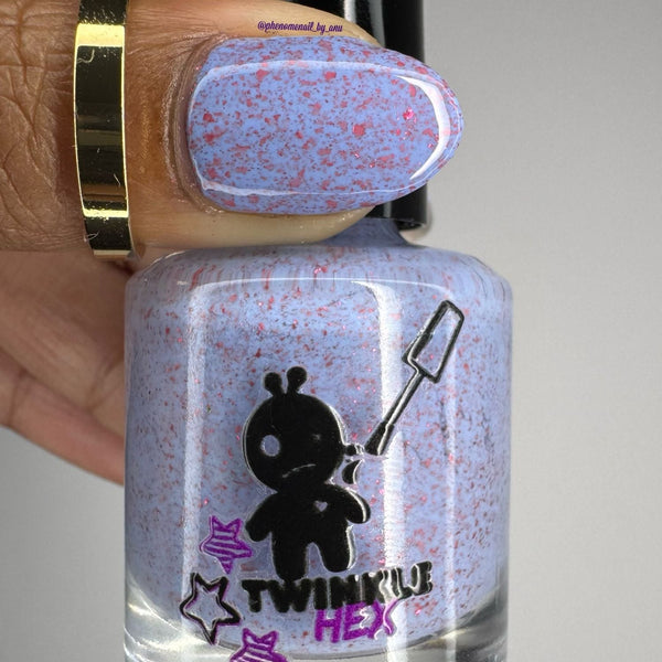 Said It Nicely the First Time nail polish by Twinkle & Hex Polish – bold handmade indie nail polish with flakes shimmer