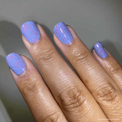 Said It Nicely the First Time nail polish by Twinkle & Hex Polish – bold handmade indie nail polish with flakes shimmer