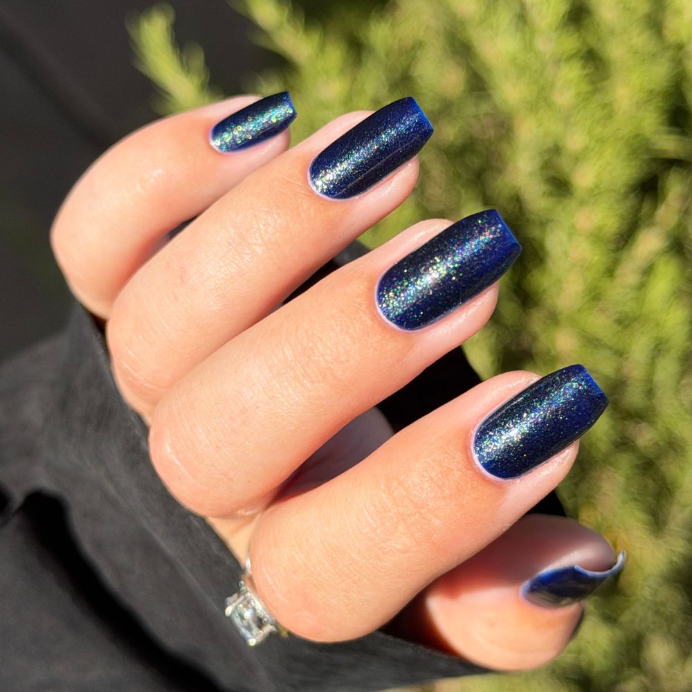 Still Too Cold to Swim nail polish by Twinkle Hex Polish – bold handmade indie nail polish with flakes shimmer