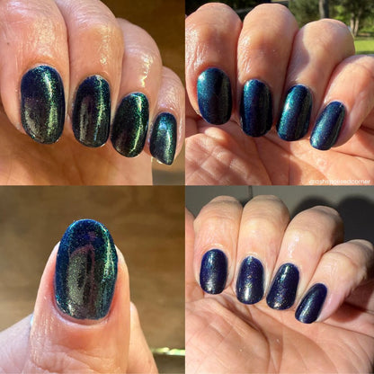 Still Too Cold to Swim nail polish by Twinkle Hex Polish – bold handmade indie nail polish with flakes shimmer