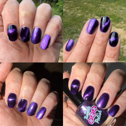 Storm Warning nail polish by Twinkle Hex Polish – bold handmade indie nail polish with flakes shimmer