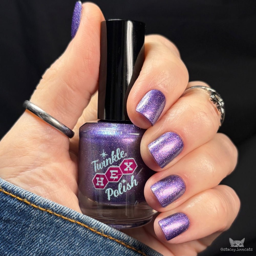 The Cheese Tax- Team Dog nail polish by Twinkle Hex Polish – bold handmade indie nail polish with flakes shimmer