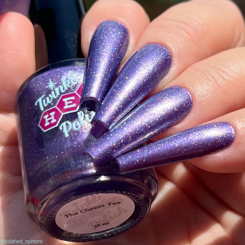 The Cheese Tax- Team Dog nail polish by Twinkle Hex Polish – bold handmade indie nail polish with flakes shimmer