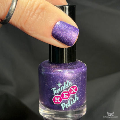 The Cheese Tax- Team Dog nail polish by Twinkle Hex Polish – bold handmade indie nail polish with flakes shimmer