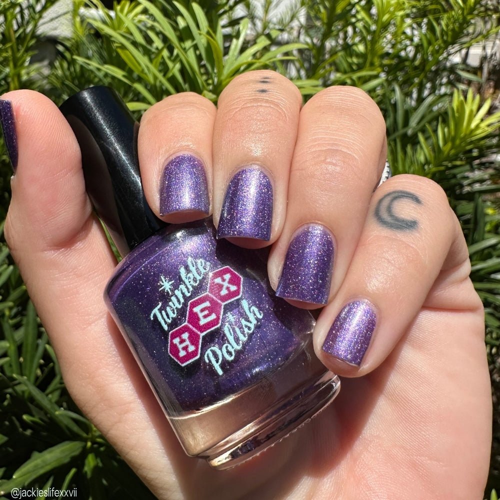 The Cheese Tax- Team Dog nail polish by Twinkle Hex Polish – bold handmade indie nail polish with flakes shimmer