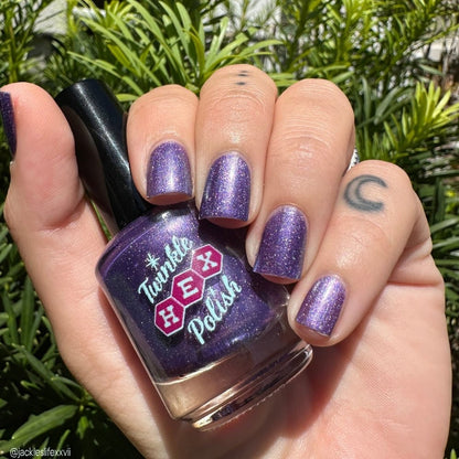The Cheese Tax- Team Dog nail polish by Twinkle Hex Polish – bold handmade indie nail polish with flakes shimmer
