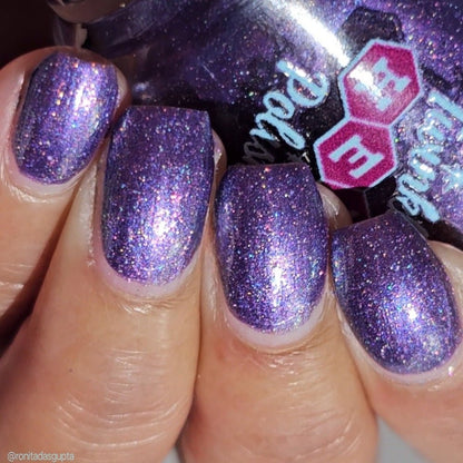 The Cheese Tax- Team Dog nail polish by Twinkle Hex Polish – bold handmade indie nail polish with flakes shimmer