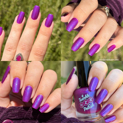 The Entire Betrayed by a Spring Forecast Collection nail polish by Twinkle Hex Polish – bold handmade indie nail polish with flakes shimmer