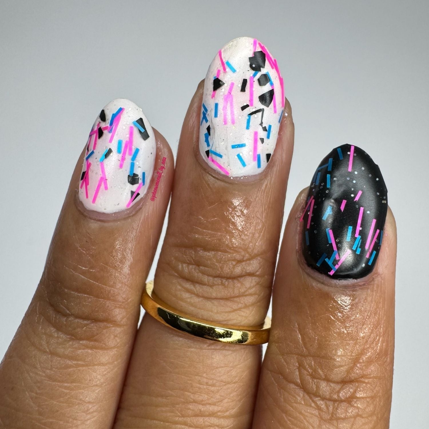 What I Should Have Said nail polish by Twinkle & Hex Polish – bold handmade indie nail polish with flakes shimmer