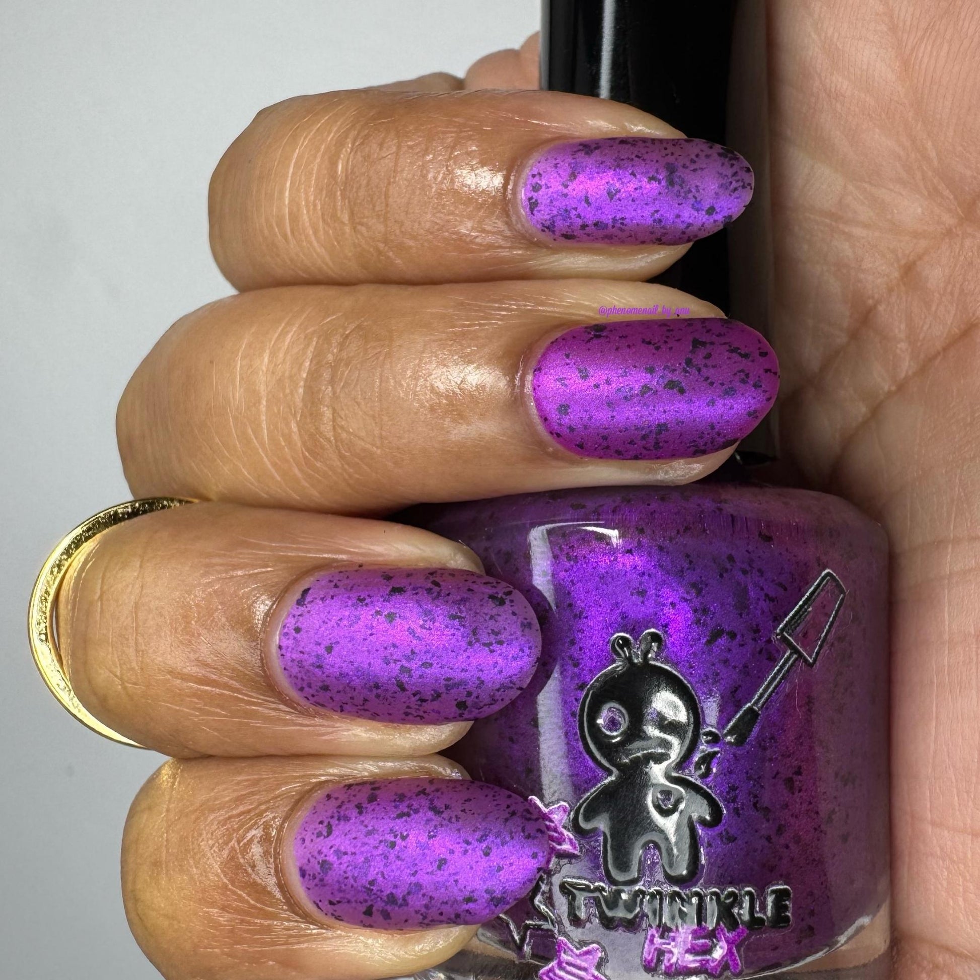 Whatever nail polish by Twinkle & Hex Polish – bold handmade indie nail polish with flakes shimmer
