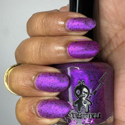 Whatever nail polish by Twinkle & Hex Polish – bold handmade indie nail polish with flakes shimmer