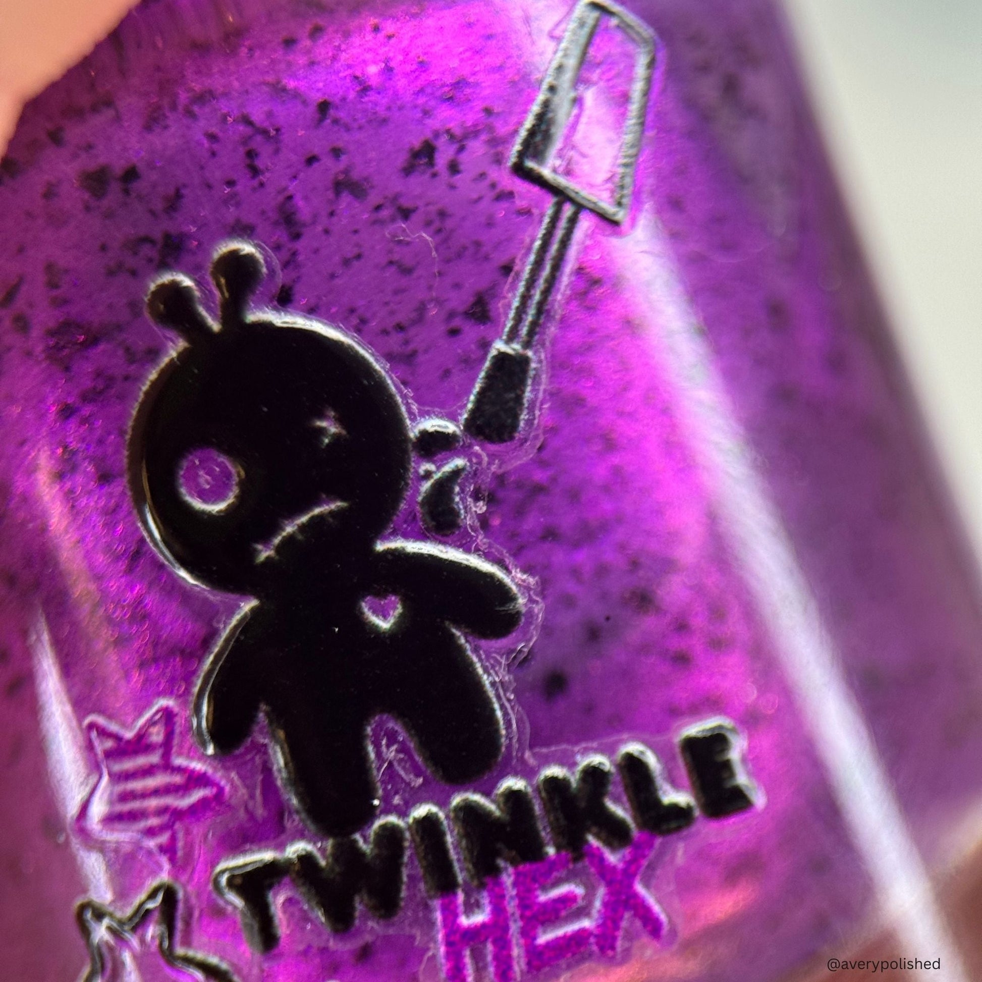 Whatever nail polish by Twinkle & Hex Polish – bold handmade indie nail polish with flakes shimmer