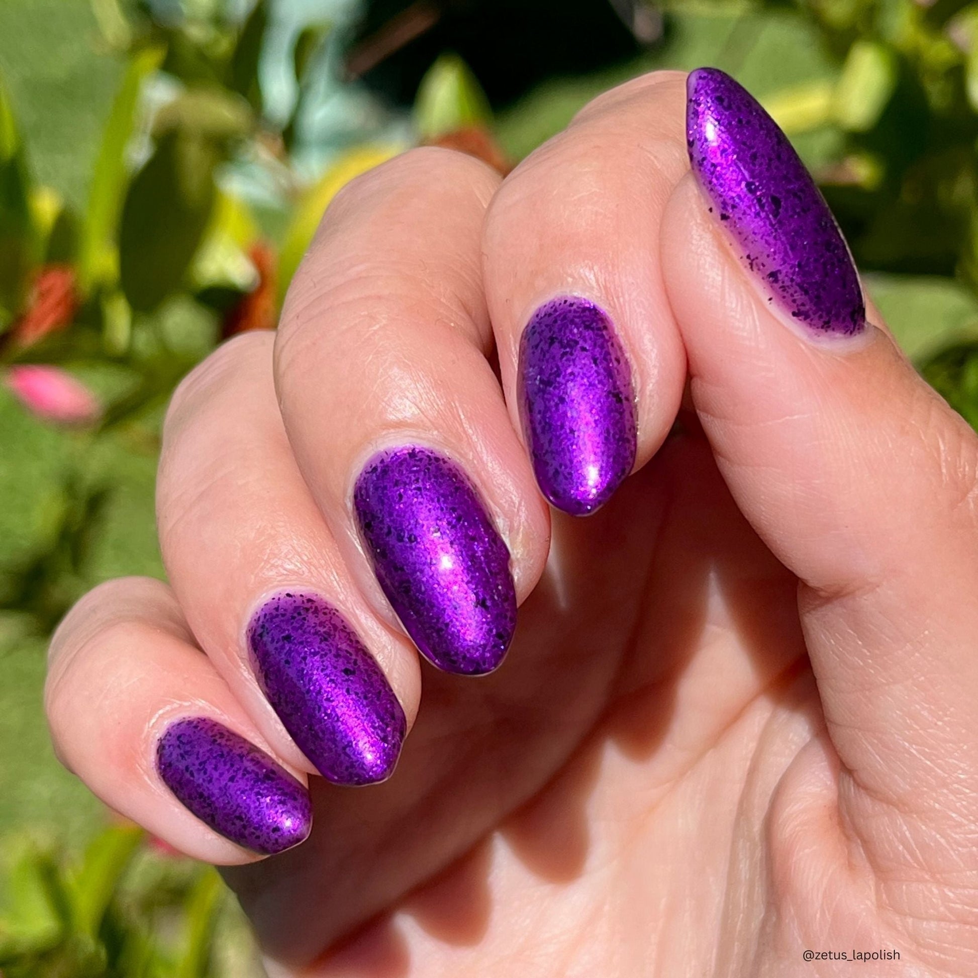 Whatever nail polish by Twinkle & Hex Polish – bold handmade indie nail polish with flakes shimmer