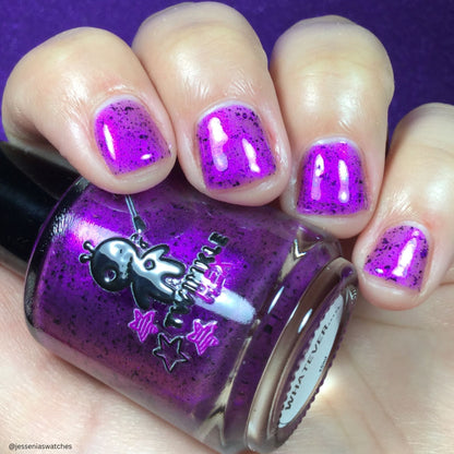 Whatever nail polish by Twinkle & Hex Polish – bold handmade indie nail polish with flakes shimmer