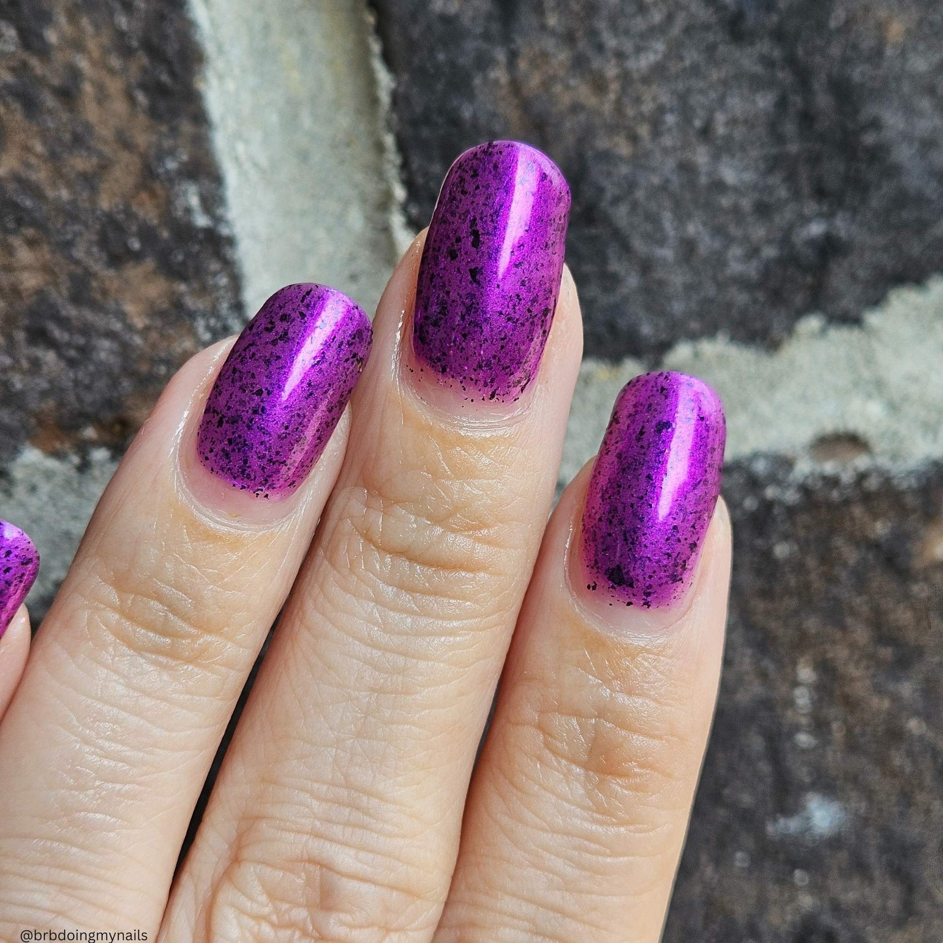 Whatever nail polish by Twinkle & Hex Polish – bold handmade indie nail polish with flakes shimmer