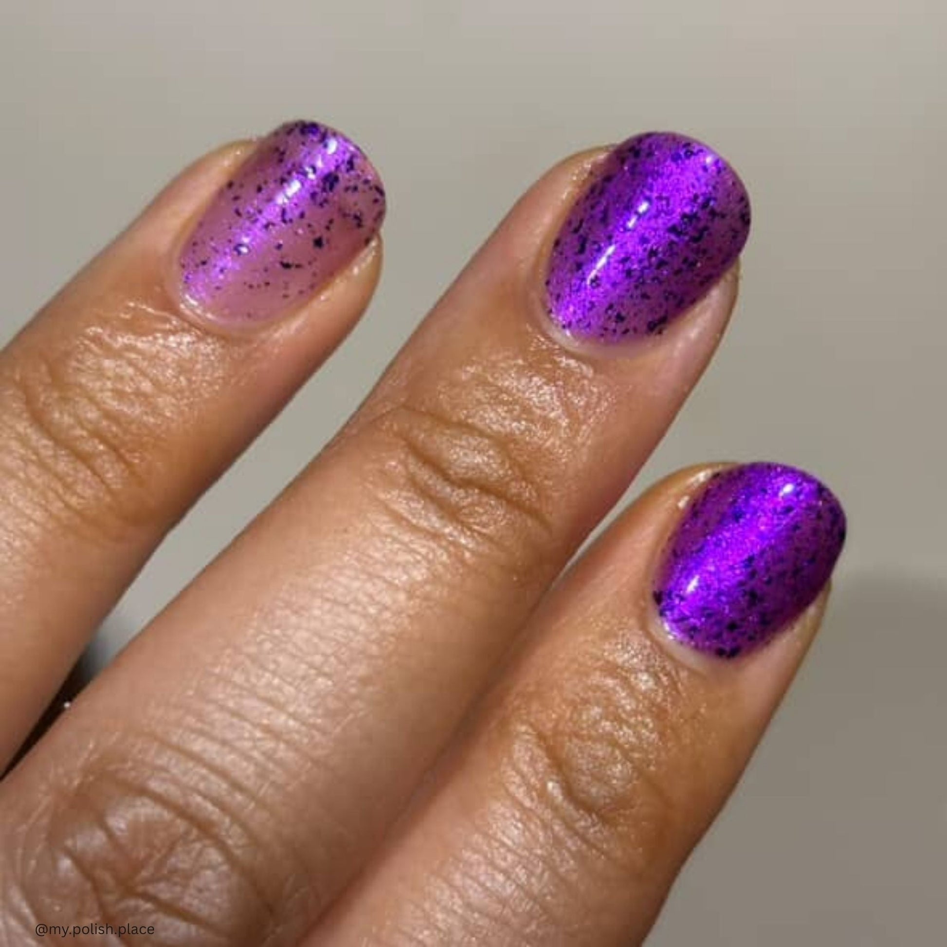 Whatever nail polish by Twinkle & Hex Polish – bold handmade indie nail polish with flakes shimmer