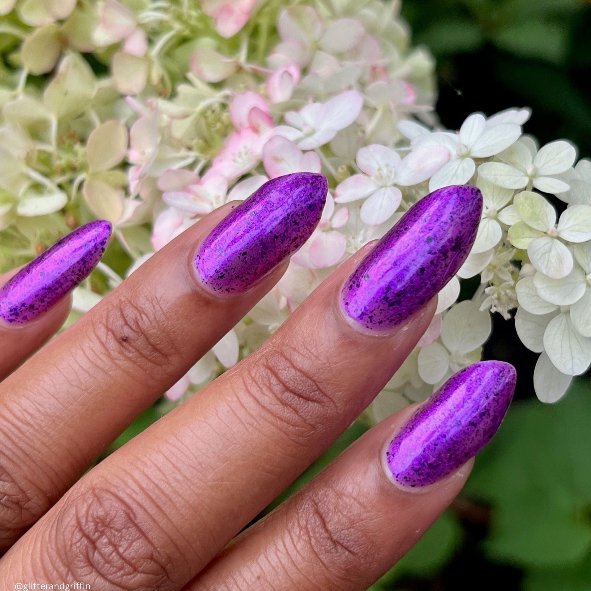 Whatever nail polish by Twinkle & Hex Polish – bold handmade indie nail polish with flakes shimmer
