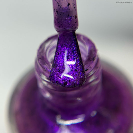 Whatever nail polish by Twinkle & Hex Polish – bold handmade indie nail polish with flakes shimmer