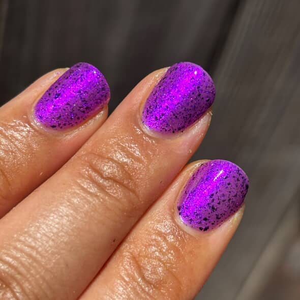 Whatever nail polish by Twinkle & Hex Polish – bold handmade indie nail polish with flakes shimmer