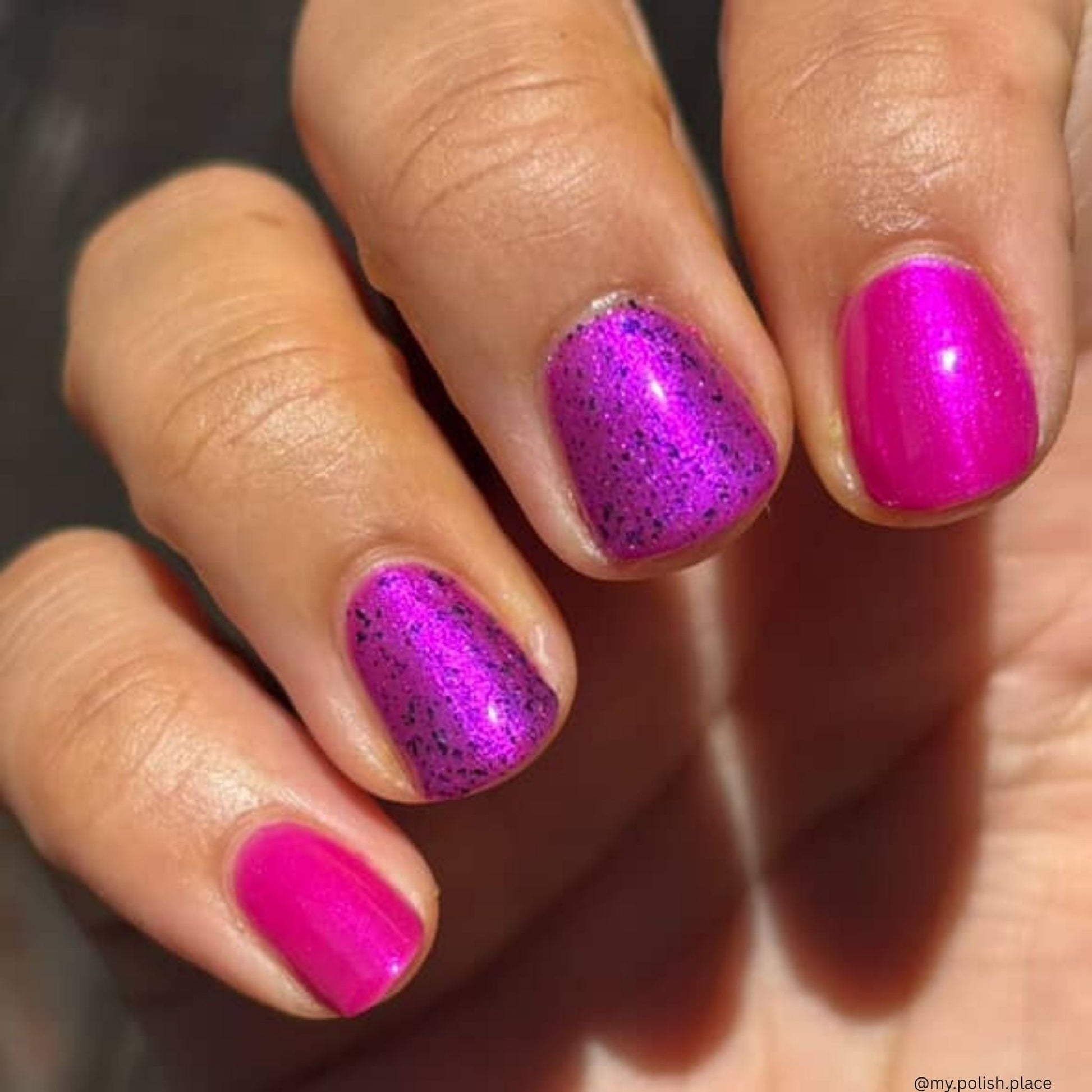 Whatever nail polish by Twinkle & Hex Polish – bold handmade indie nail polish with flakes shimmer