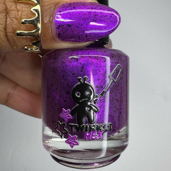 Whatever nail polish by Twinkle & Hex Polish – bold handmade indie nail polish with flakes shimmer